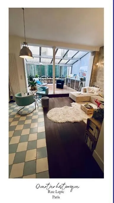 פריז Villa Lepic, Luxury Flat In Montmartre With Private Terrasse-Appartement Entier